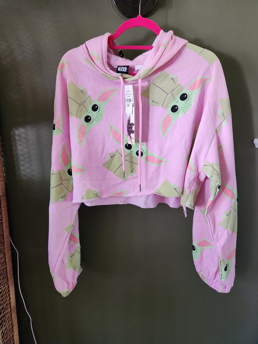 Grogu Cropped Hoodie Size XL - Offical Disney